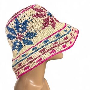 Sensi Studio Flower Crocheted Lampshade Bucket Hat